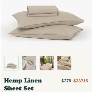 BUFFY Hemp Linen Sheet Set (Full)